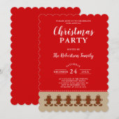 Jaarlijkse kerstfeestdag in Cute Gingerbrood Kaart (Voorkant / Achterkant)