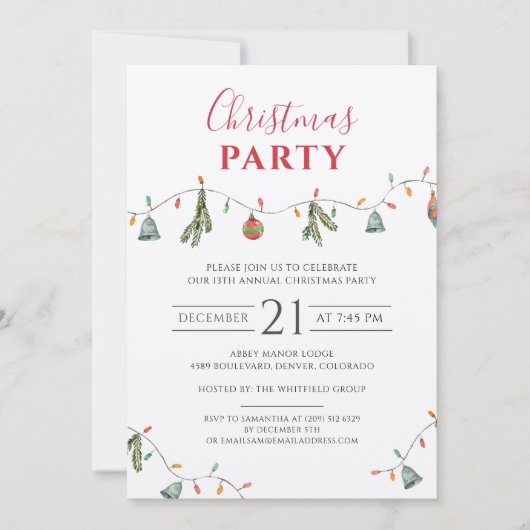 Jaarlijkse kerstfeestdag kaart (Voorkant)