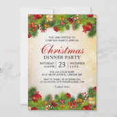 Jaarlijkse kerstfeestdag met de jaarlijkse gouden  kaart (Voorkant)