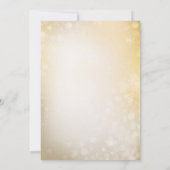 Jaarlijkse kerstfeestdag met de jaarlijkse gouden  kaart (Achterkant)