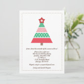 Jaarlijkse kerstfeestdag rood op groen kaart (Staand voorkant)