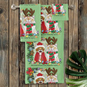 Jaarlijkse kerstfoto bad handdoek