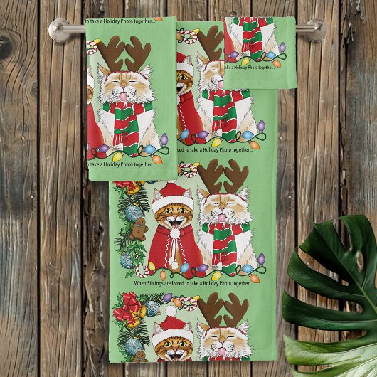 Jaarlijkse kerstfoto bad handdoek