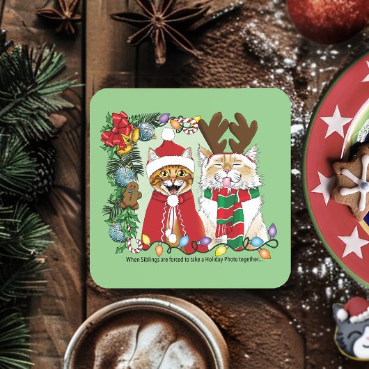 Jaarlijkse kerstfoto bier onderzetter