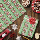 Jaarlijkse kerstfoto cadeaupapier