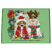 Jaarlijkse kerstfoto groot cadeauzakje (Voorkant)