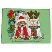 Jaarlijkse kerstfoto groot cadeauzakje (Achterkant)