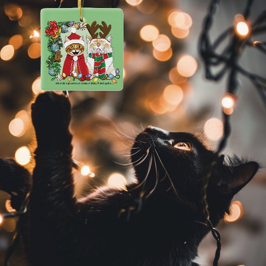 Jaarlijkse kerstfoto keramisch ornament
