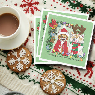 Jaarlijkse kerstfoto servet