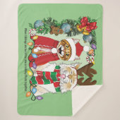 Jaarlijkse kerstfoto sherpa deken (Voorkant)