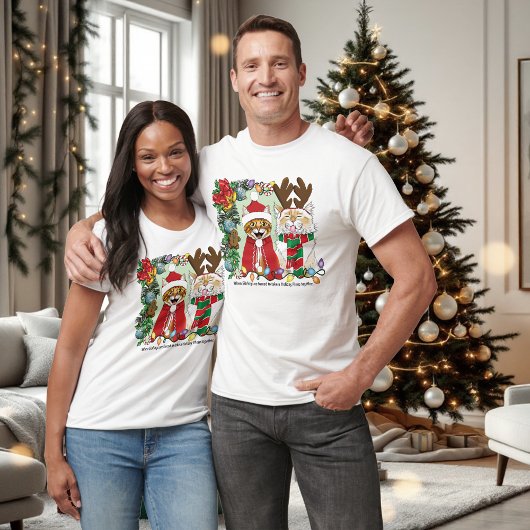 Jaarlijkse kerstfoto t-shirt
