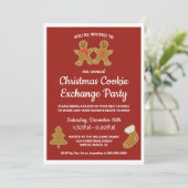 Jaarlijkse Kerstmis Cookie Exchange Swap Party Kaart (Staand voorkant)
