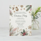 Jaarlijkse Kerstparty Vakantiegroen Kaart (Staand voorkant)