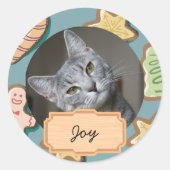 jaarlijkse kerstvakantie Aangepaste foto Foto Ronde Sticker (Voorkant)