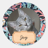 jaarlijkse kerstvakantie Aangepaste foto Foto Ronde Sticker (Voorkant)