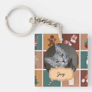 jaarlijkse kerstvakantie Aangepaste foto Foto Sleutelhanger