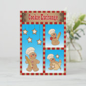 Jaarlijkse koekjesuitwisseling met onze Gingerbrea Kaart (Staand voorkant)