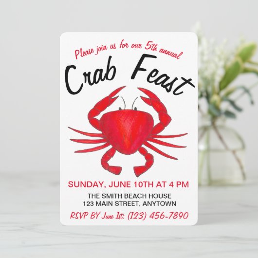Jaarlijkse krab gevist rood maryland harde schelpd kaart (Staand voorkant)