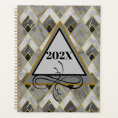 Jaarlijkse Moderne Marmeren Datumplanner Planner (Voorkant)