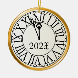Jaarlijkse Nieuwjaars Klok Keramiek Ornament