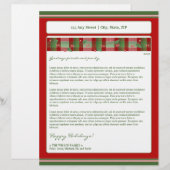 Jaarlijkse nieuwsbrief feestdag: gierig briefhoofd (Voorkant / Achterkant)