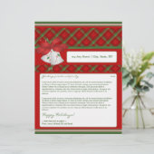 Jaarlijkse nieuwsbrief feestdag: gipsnaren briefhoofd ontwerp (Staand voorkant)