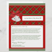 Jaarlijkse nieuwsbrief feestdag: gipsnaren briefhoofd ontwerp (Voorkant / Achterkant)