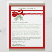 Jaarlijkse nieuwsbrief feestdag: mistletoe briefhoofd ontwerp (Voorkant / Achterkant)