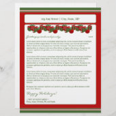 Jaarlijkse nieuwsbrief feestdag: ornamenten custom briefhoofd (Voorkant / Achterkant)