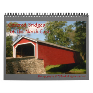 Jaarlijkse Noordoost-gedekte Bruggenwandkalender Kalender