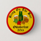 Jaarlijkse Oktoberfest brengen de Bier-Button op Ronde Button 5,7 Cm (Voorkant)