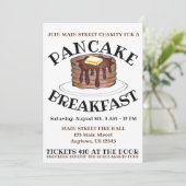 Jaarlijkse pancake Breakfast Charity Event Flapjac Kaart (Staand voorkant)