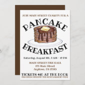 Jaarlijkse pancake Breakfast Charity Event Flapjac Kaart (Voorkant / Achterkant)