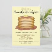 Jaarlijkse pancake Breakfast Charity Event Flapjac Kaart (Staand voorkant)