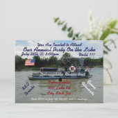 Jaarlijkse partij op het meer Invite Kaart (Staand voorkant)