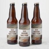 Jaarlijkse picknick Natuur Feather Family reünie Bier Etiket (Flessen)