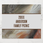 Jaarlijkse picknick Natuur Feather Family reünie Bier Etiket (Enkel label)