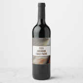 Jaarlijkse picknick Natuur Feather Family reünie Wijn Etiket (Voorkant)