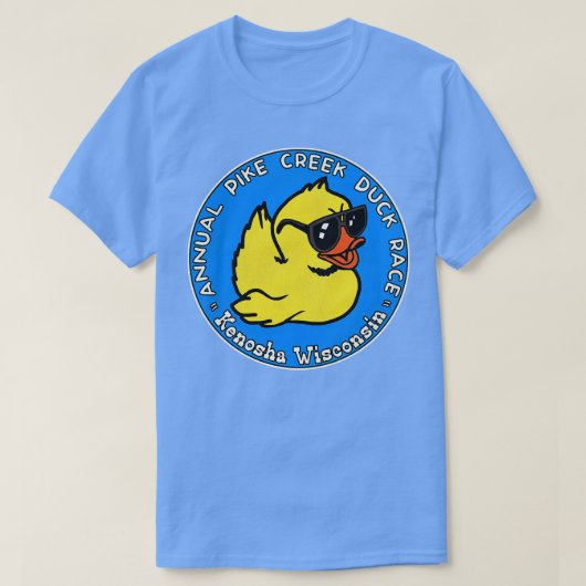 Jaarlijkse Pike Creek Duck Race Kenosha Wisconsin T-shirt (Design voorkant)