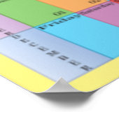 Jaarlijkse planner 2023 specifieke kleurdag van de poster (Hoek)