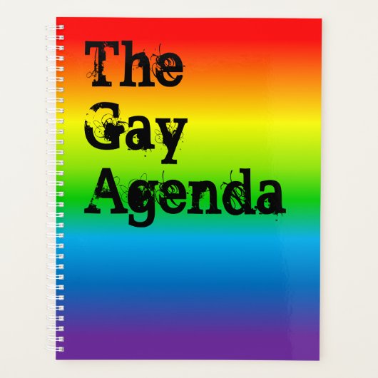 Jaarlijkse planning van de homoagenda planner (Voorkant)