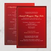 Jaarlijkse Reagan Day Gala Republikeinse inzamelin Kaart (Voorkant / Achterkant)