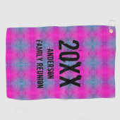 Jaarlijkse reünie over het toernooi van Neon Tie D Golfhanddoek (Horizontaal)