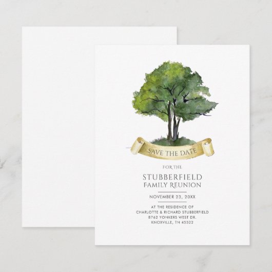 Jaarlijkse reünie save the date (Voorkant / Achterkant)