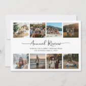 Jaarlijkse Review Script Familie 8 Foto Kerstmis Feestdagenkaart (Voorkant)