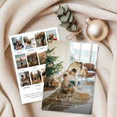 Jaarlijkse Review Wat een jaar Familiefoto Kerst Feestdagenkaart