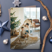 Jaarlijkse Review Wat een jaar Familiefoto Kerst Feestdagenkaart