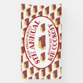 Jaarlijkse Rib Cookoff BBQ Spare Ribs Barbecue Wed Spandoek (Verticaal)