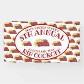 Jaarlijkse Rib Cookoff BBQ Spare Ribs Barbecue Wed Spandoek (Horizontaal)