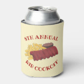 Jaarlijkse rib koff BBQ Spare Ribs Barbecue Foodie Blikjeskoeler (Blikje Voorkant)